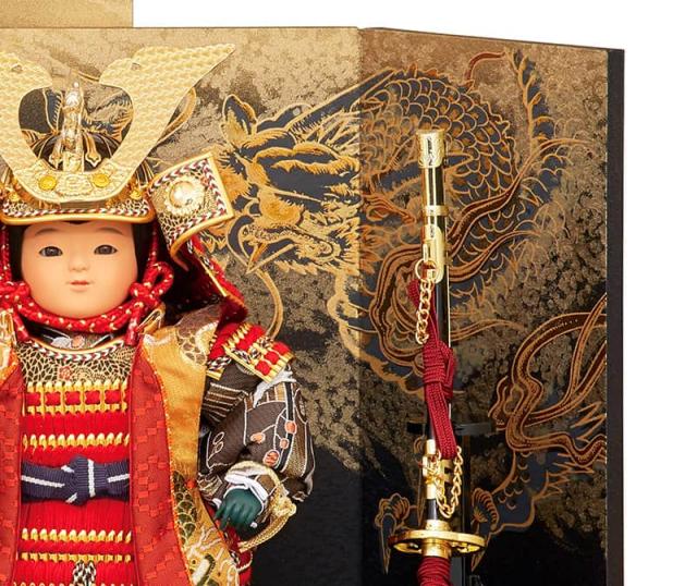 五月人形 コンパクト 吉徳 子供大将飾り 武者人形 平飾り 清村好英作 頭原型 杉田明十志 鎧着大将 飛龍 【2025年度新作】 h075-ys-507134の通販は