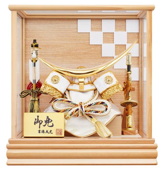 五月人形 コンパクト 伊達政宗 兜ケース飾り 兜飾り 嘉房作 12号