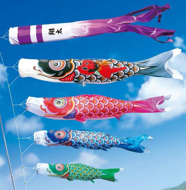 こいのぼり 村上鯉 鯉のぼり 庭園用 3m 7点セット 金彩ロマン 紫龍吹流し 撥水 家紋・名入れ可 mk-146-721 こいのぼり 村上鯉 鯉のぼり 庭園用 3m 7点セット 金彩