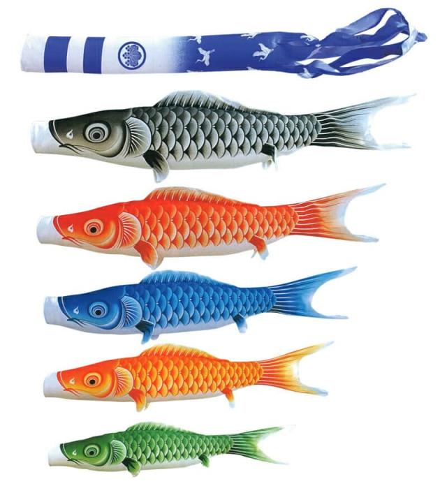 こいのぼり キング印 鯉のぼり 庭園用 10m7点 ナイロン鯉 金太郎付