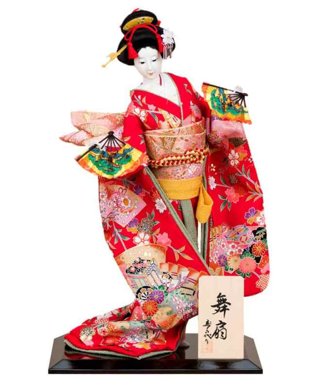 日本人形 尾山人形 人形単品 寿喜代作 舞扇 正絹 10号 【2020年度新作