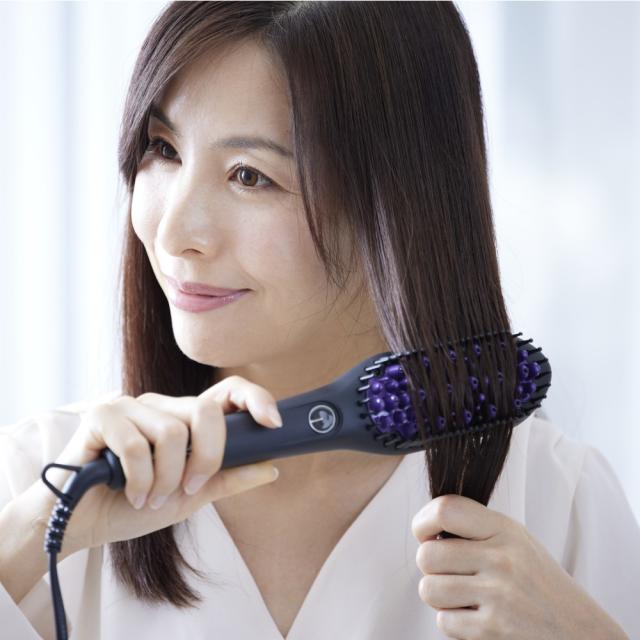 ダフニ パワー DAFNI power ヤーマン カバー付き ブラシ型ヘアアイロン とかすだけでストレートヘア_2