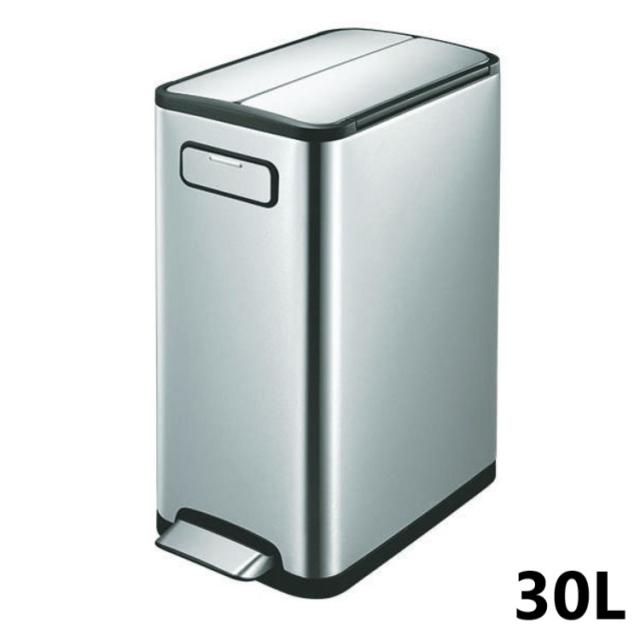 EKO エコフライステップビン 30L EK9377MT-30L シルバー ゴミ箱 キャスター付き 蓋付き ペダル【代引不可】の通販は