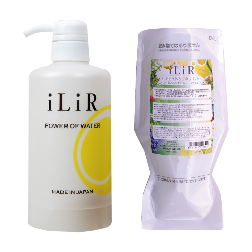 イリアール メイクと肌汚れのクレンジングジェル ハーブナチュール 400gボトルセット 詰め替え iLiR お徳用の通販は