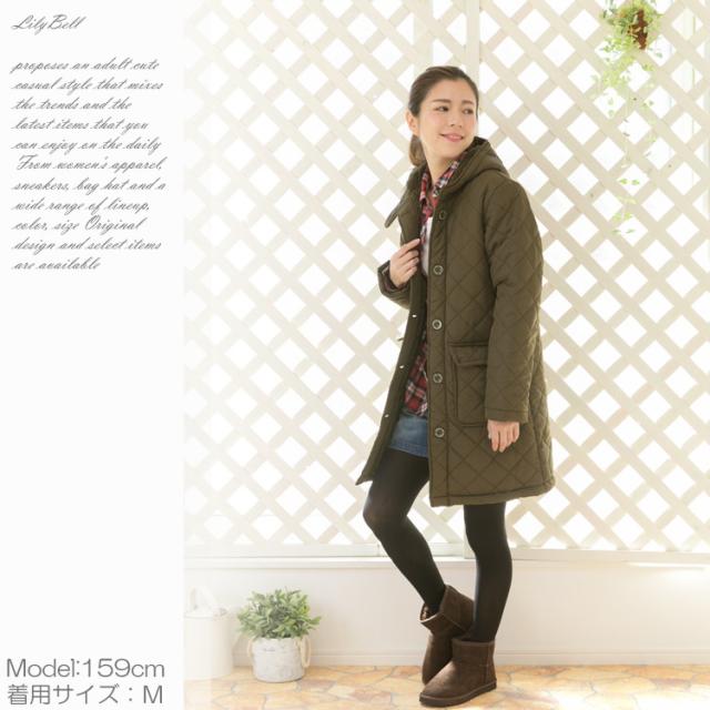 裏ボアコート キルティング コート レディース アウター 秋 冬 裏