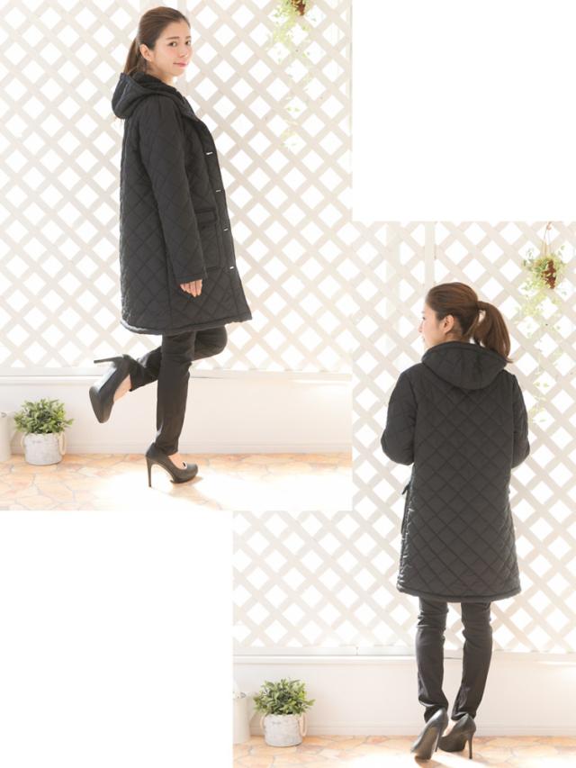 裏ボアコート キルティング コート レディース アウター 秋 冬 裏
