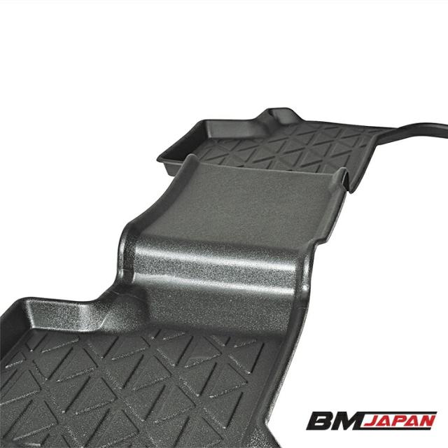 ランドクルーザー 300系 3Dラバーマット フロアマット 2列目用 5人/7人乗り ブラック 汚れ防止 オールシーズン 防水 防汚 防傷 アウトドア レジャー カスタムの通販は