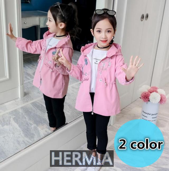 女の子 トレンチコート 春コート スプリングコート ファッション 子供服 キッズ ジュニア アウター 可愛い ジャケット ウィンドブレーカの通販はau Pay マーケット Hermia