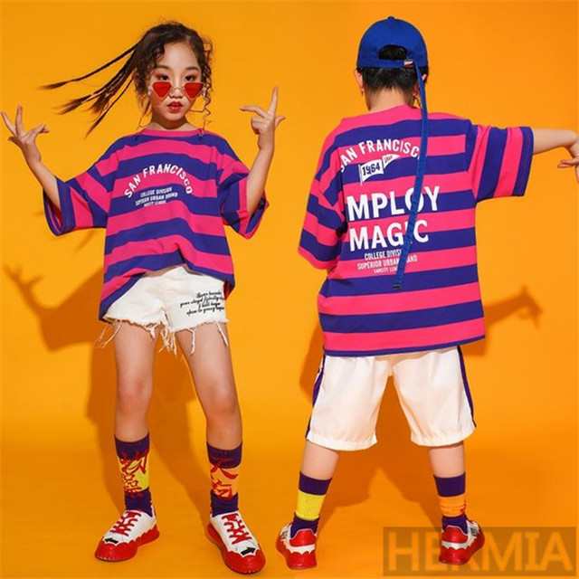 キッズ ダンス衣装 ヒップホップ チア チアガール Hiphop 子供 男の子 女の子 チェック Tシャツ スカート パンツ ジャズダンス 練習着 応の通販はau Pay マーケット Hermia