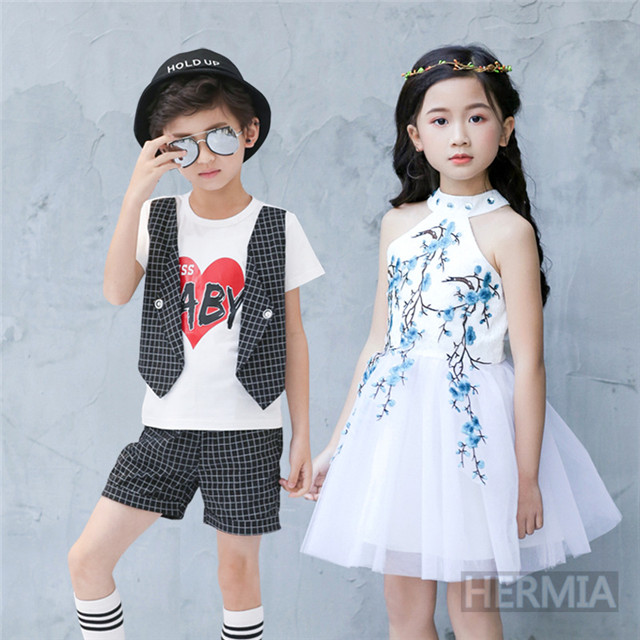 ダンス衣装 キッズ 子供服 キッズ服 ドレス セットアップ 2点セット Tシャツ パンツ ワンピース 演出服 舞台 公演 発表会 パフォーマンスの通販はau Pay マーケット Hermia