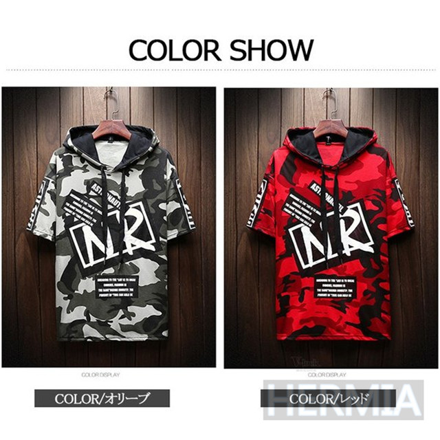半袖 パーカー メンズ 大きいサイズ フード付き 半袖パーカー カジュアル Tシャツ ルームウェア スポーツ パーカー 英字 夏 の通販はau Pay マーケット Hermia