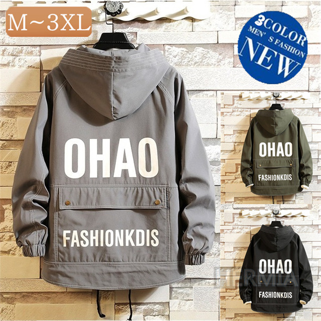 ジャケット メンズ 秋 パーカー マウンテンパーカー フード付き メンズジャケット 秋服 オシャレ 3色 大きいサイズの通販はau Pay マーケット Hermia