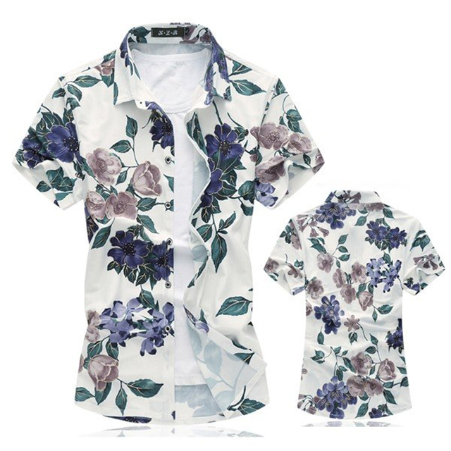 半袖シャツ メンズ 花柄シャツ カジュアルシャツ リゾート 大きいサイズ シャツ スタンドカラー プリント柄 男性用 夏の通販はau Pay マーケット Hermia