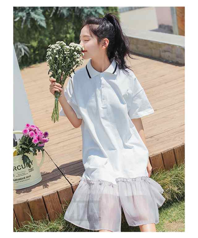 ワンピース スカート ロングtシャツ フレア ロング 夏 夏服 レディース おしゃれ かわいい ティーンズファッション 中学生 女子 私服 韓の通販はau Pay マーケット Hermia