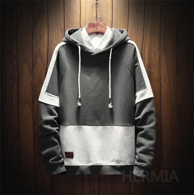 長袖パーカー メンズ 秋 プルオーバーパーカー 春物 パーカー トップス プルオーバー 切り替え 春秋 新作の通販はau Pay マーケット Hermia