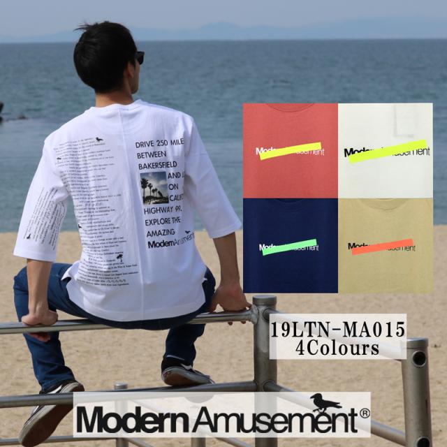 50 Off Modern Amusement モダンアミューズメント 七分袖 Tシャツ Sst Ma 015 プリント Tee アメカジ ストリート ビッグ ワイドシルの通販はau Pay マーケット ボックスメーカー