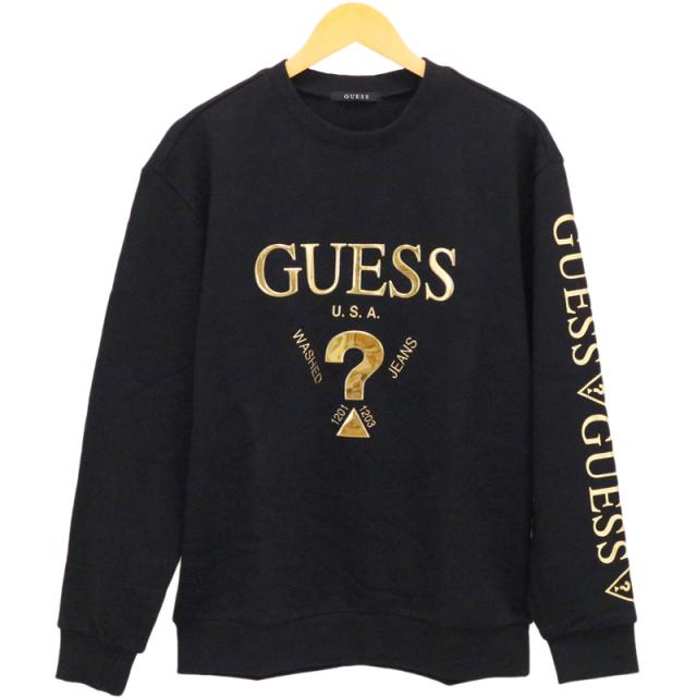 送料無料 Guess ゲス ロゴ ゴールド トレーナー スウェット 裏毛 メンズ レディース 大きめ 袖プリント 長袖 Mj4k8516mi ブランド 韓国の通販はau Pay マーケット ボックスメーカー