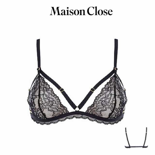 送料無料 ブラジャー トライアングルブラジャー メゾンクローズ ブラック Maison Close セクシー ギフトbox ランジェリの通販はau Pay マーケット ランジェリーハウス カルリーナ