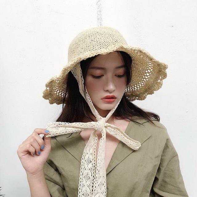 帽子 麦わら帽子 つば広 レディース 春 夏 折りたたみ Uvカット帽子 レース 紐あり 紫外線対策 リゾート 新作の通販はau Pay マーケット Y Cool