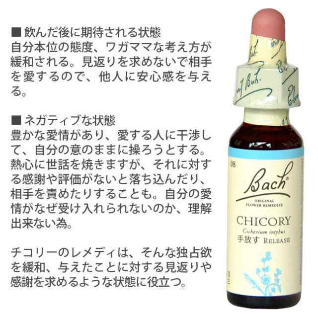 チコリー バッチフラワーレメディ グリセリン ノンアルコール 10ml