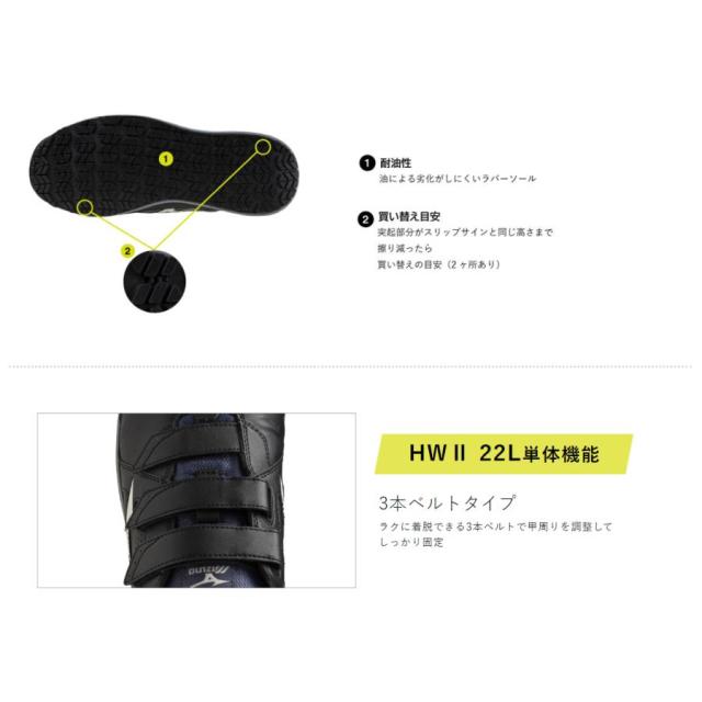 ミズノ 安全靴 オールマイティ HWII 22L F1GA2401 JSAA規格 A種 ALMIGHTY HWII 22L MIZUNO