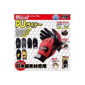 革手袋 合成皮革手袋 富士グローブ PUライナー アルファ 10双 S〜LL 日本製素材 甲メッシュ 皮手の通販は 6,871円