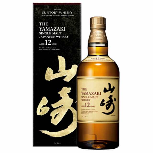 山崎 12年 シングルモルト 700ml サントリー ギフトＢＯＸ  whisky 送料無料 銀行振込不可の通販は 27,994円