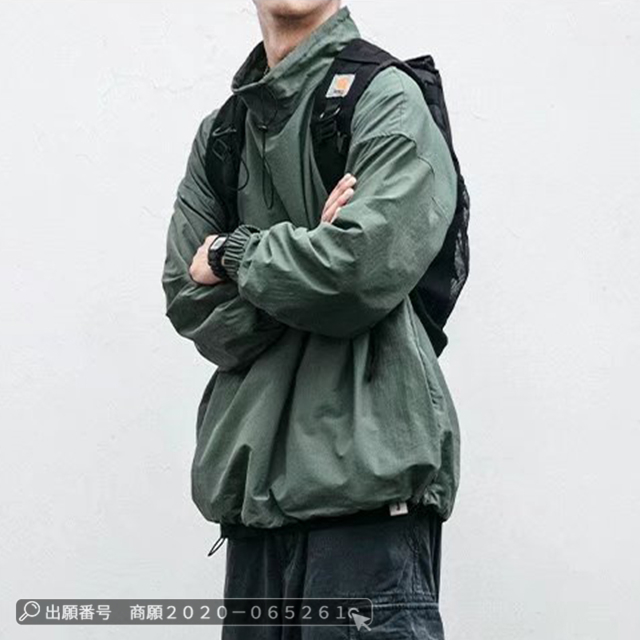 最安挑戦 春新作 送料無料 新作 パーカー メンズ トップス ハイネック 春秋冬 無地 プルオーバー 体型カバー ゆったり マンパアウター シンプル ウインドブレーカー 作業着 登山 防風 隠すポケッ_8
