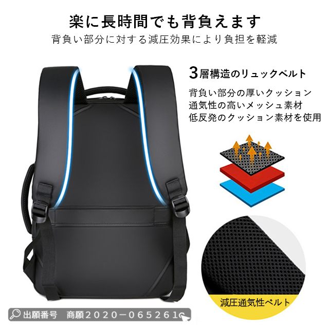 最安挑戦 春新作 送料無料 新作 ビジネスリュック メンズ バッグ PC対応 薄型 軽量 防水 3WAY 通勤 ビジネスバッグ 15.6インチ PC パソコン スーツ リュックサック デイバッグ シンプル_4