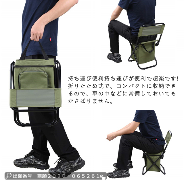 最安挑戦 春新作 送料無料 新作 アウトドアチェア 折りたたみチェア 多機能 アウトドア キャンプ 釣り 登山 折り畳み椅子 耐荷重100kg 保温 保冷 バッグ付き 軽量 大容量 男女兼用リュック BBQ ピクニック 収納バック ドリンクホルダー_2