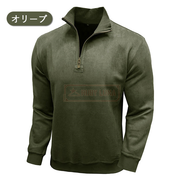 最安挑戦 春新作 送料無料 新作 パーカー メンズ ハーフジップ トップス プルオーバー パーカー 春秋冬 長袖 スウェットトレーナー 無地 ハイネック 防風 あったか 暖かい ゴルフウェア ゆったり カジュアル 立ち襟 上着_13