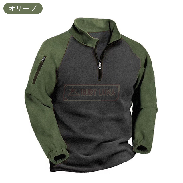 最安挑戦 春新作 送料無料 新作 フリース パーカー ハーフジップ メンズ プルオーバー パーカー 立ち襟 秋冬 防寒 保温 ハイネック トレーナー 長袖 トップス 無地 シンプル 暖かい 中肉厚 カジュアル スポーツ アウトドア キャンプ_9