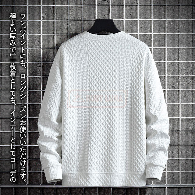 最安挑戦 春新作 送料無料 新作 パーカー メンズ トップス 長袖 トレーナー クールネック ゆったり 春 秋 無地 カジュアル プルオーバー パーカー 大きいサイズ かっこいい シンプル ニットセーター 春物 秋物 防寒着 防寒対策_2