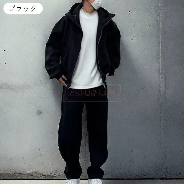 スウェット セットアップ ジップパーカー パンツ 春 2色 hr8414 楽天市場】スウェット セットアップ（スタイル（パーカー