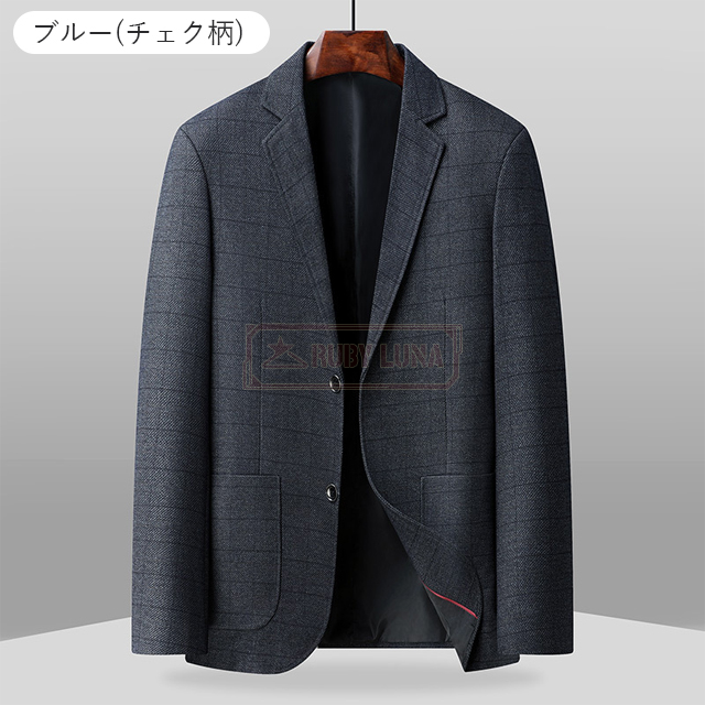最安挑戦 春新作 送料無料 新作 ジャケット メンズ テーラードジャケット ビジネス 紳士服 仕事 通勤 ビジネスジャケット 春 秋 冬 テーラード スーツ チェク柄 ストライプ柄 スーツジャケット 結婚式 40 50代 防シワ 洗える_8
