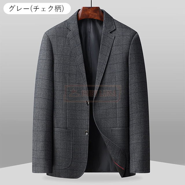 最安挑戦 春新作 送料無料 新作 ジャケット メンズ テーラードジャケット ビジネス 紳士服 仕事 通勤 ビジネスジャケット 春 秋 冬 テーラード スーツ チェク柄 ストライプ柄 スーツジャケット 結婚式 40 50代 防シワ 洗える_9
