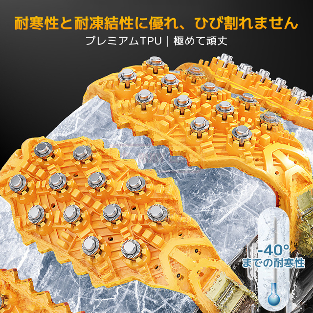 最安挑戦 春新作 送料無料 新作 タイヤチェーン 車 雪道 軽自動車 スノーチェーン スリップ 悪路対応 滑り止め 簡単装着 事故防止 非金属 車用チェーン TPU 4本セット スノーヘルパー 幅広 汎用 路面凍結 タイヤベルト 緊急用 雪道 緊急脱_9