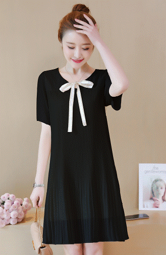 冬 ワンピース ロング シフォンワンピース 半袖 膝丈 プリーツスカート フレアスカート 無地 ラウンドネック リボンタイ ゆったり きれいの通販はau Pay マーケット ｔｏｐｓ