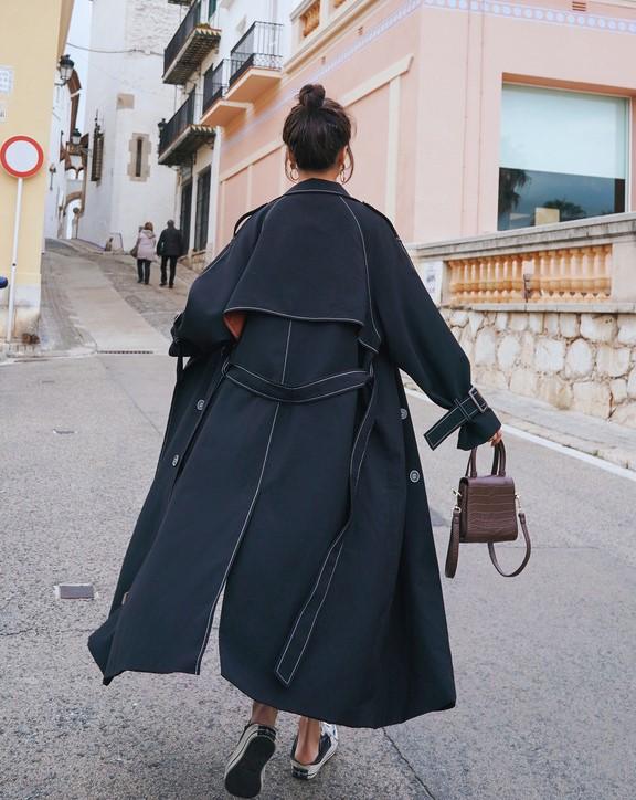 トレンチコート レディース 冬ロング丈 無地 ゆったり カジュアル シンプル 通勤 スプリングコート アウター 黒 代30代40代50代 Aライの通販はau Pay マーケット ｔｏｐｓ