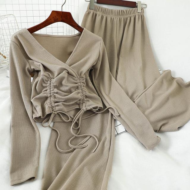 セットアップ レディース 秋冬 冬新作 オールインワン 結婚式のパンツスタイル 無地 カジュアル ワイド ショートトップ ゆったり 通勤の通販はau Pay マーケット ｔｏｐｓ