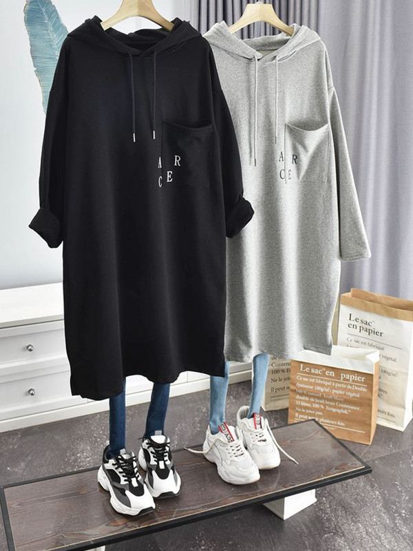 春新作パーカー パーカー ロングワンピース ロングパーカー ワンピース カジュアル 大人可愛い シンプル おでかけ ブラック グレー ホワの通販はau Pay マーケット ｔｏｐｓ