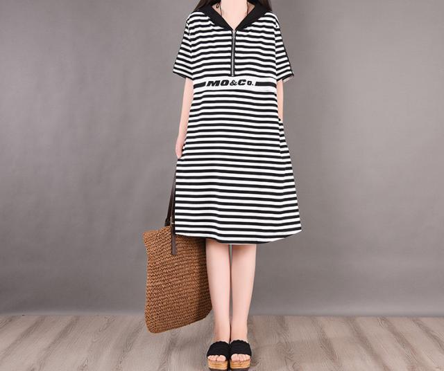 ワンピース レディース 夏服 ボーダー柄 Aライン ゆったり シンプル 大人カジュアル 可愛い ミモレ丈 膝丈 代 30代 Vラインネック 通学の通販はau Pay マーケット ｔｏｐｓ