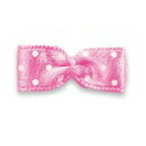 『サテン 水玉プリント 蝶タイリボン 22mm×9mm』 100個単位 【18色展開】の通販は