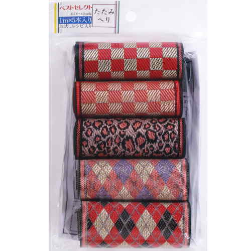 ナカジマ 畳へりテープ ベストセレクト 赤系柄 1m 5本入りの通販はau Pay マーケット 手芸のウィングス