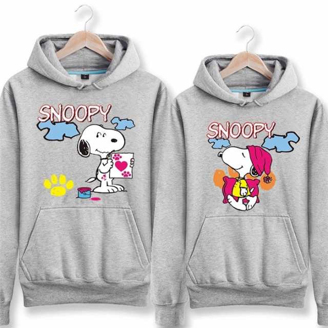 Snoopy パーカー Disney ペアルック カップル トレーナーフード付き スウェット スヌーピー パーカー お揃い トップスの通販はau Pay マーケット Top S