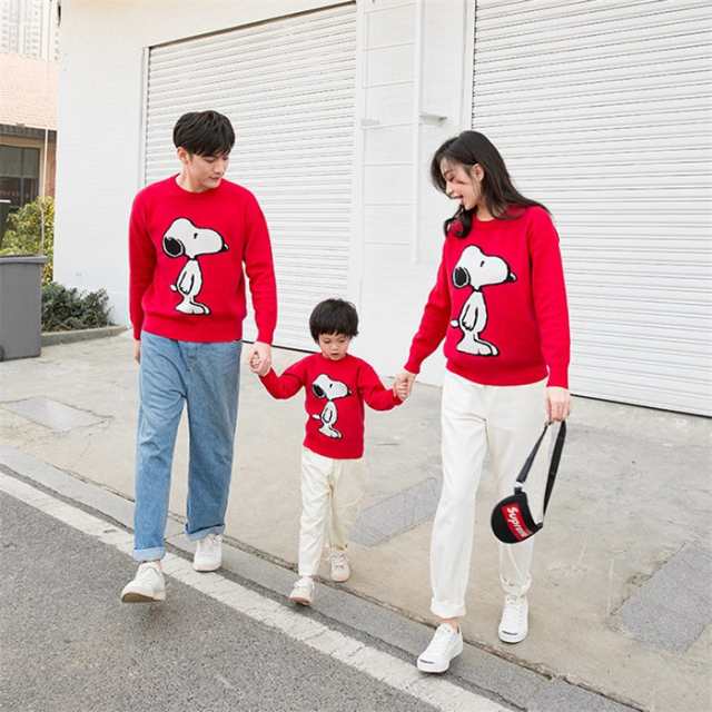 Snoopy セーター Disney 親子ペア 家族 ディズニー スヌーピー トレーナー ニットセーター スウェット トップス 親子服 カジュアル家族 の通販はau Pay マーケット Top S