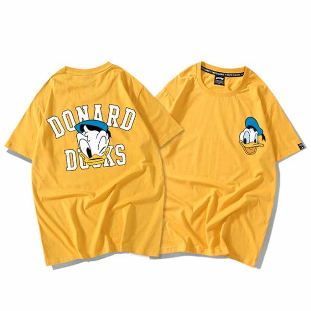 Duck ディズニー Tシャツ Disney ペアルック カップル ドナルドダック 恋人 半袖 トップス カジュアル 男女兼用 お揃い T Shirtの通販はau Pay マーケット Top S