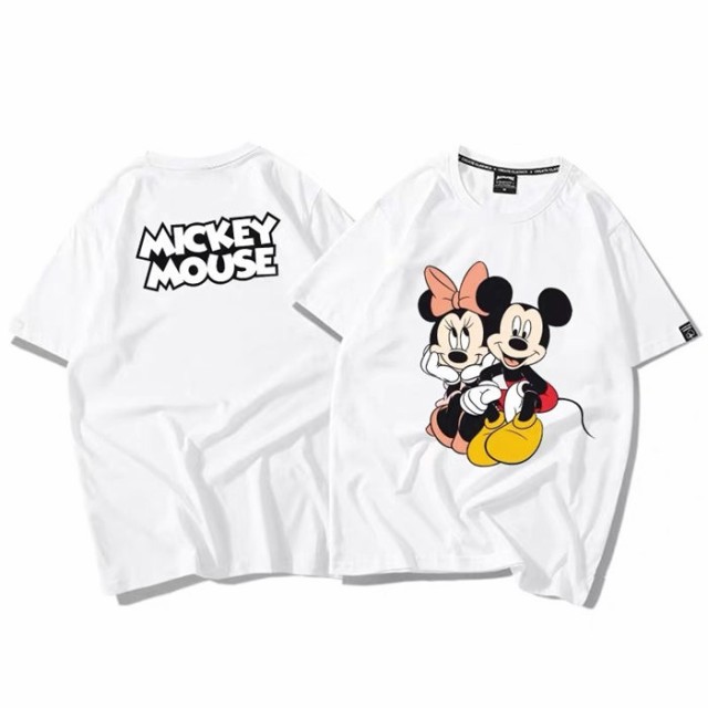 ミッキー ディズニー Tシャツ Disney ペアルック カップル ティーシャツ 半袖tシャツ トップス カジュアル 男女兼用 お揃い T Shirtの通販はau Pay マーケット Top S