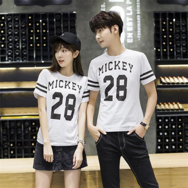 ミッキー ディズニー Tシャツ Disney ペアルック カップル 半袖 カットソー 恋人 半袖 トップス カジュアル 男女兼用 お揃い T Shirt の通販はau Pay マーケット Top S