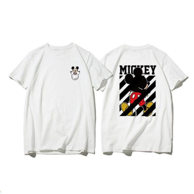 ミッキー ディズニー Tシャツ Disney ペアルック ティーシャツ カップル 半袖 カットソー 恋人 半袖 トップス カジュアル 男女兼用 おの通販はau Pay マーケット Top S
